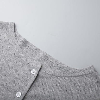 Knit Long Sleeve Top Shorts Sleepwear Set