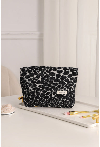 Leopard Zrbra Jacquard Simple Cosmetic Bag