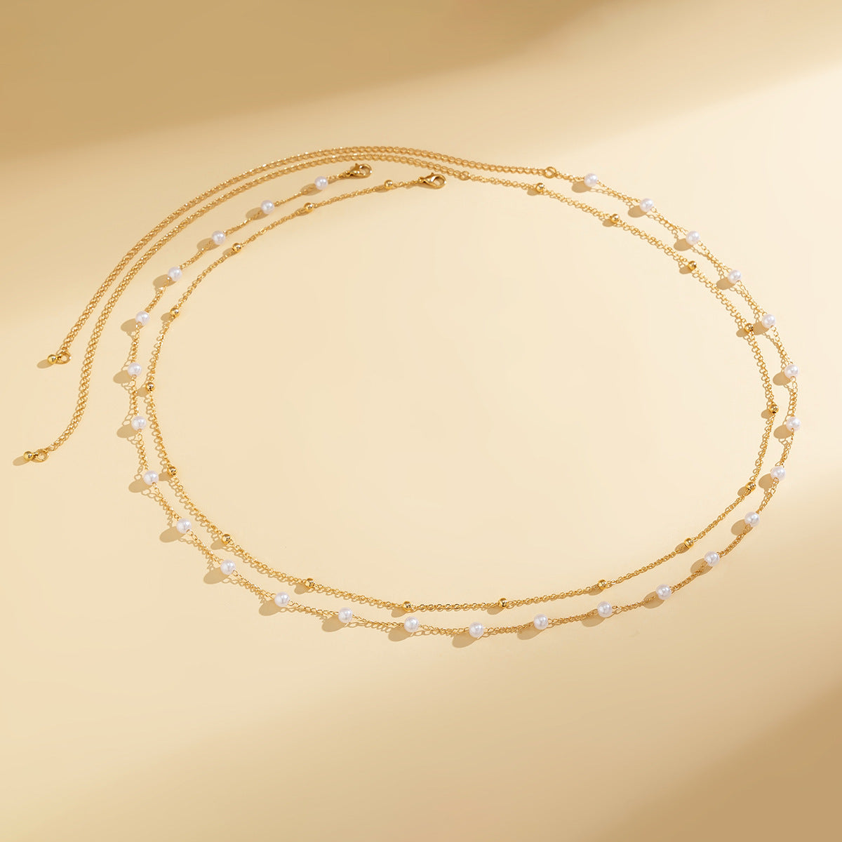 Sexy Pearl Double Layers Waist Chain