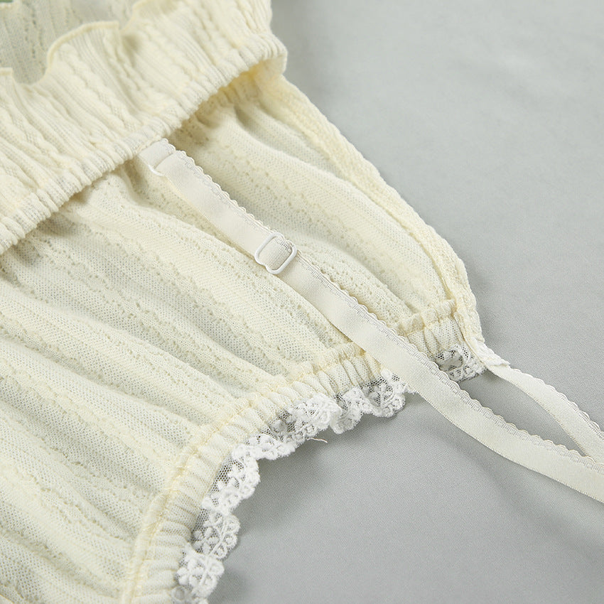 Hellow Lace Flounce Sleepwear Sets