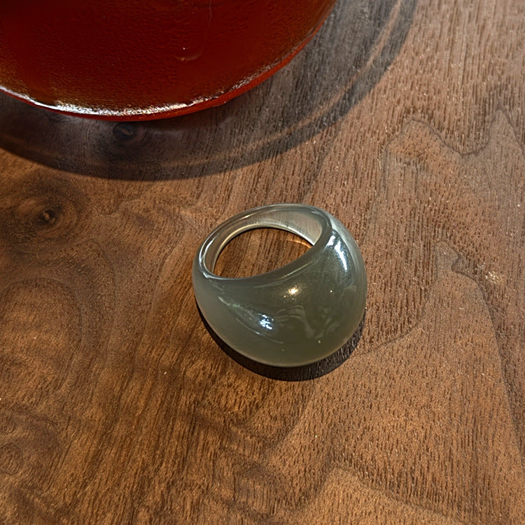 Unique Irregular Resin Chunky Ring