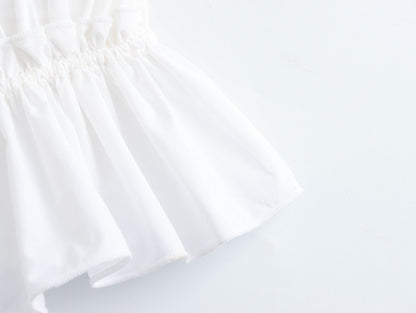 Simple Bowknot Spaghetti Strap Crop Top