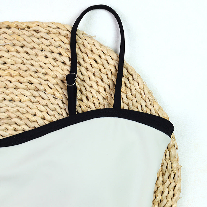 Simple Color Block Sexy One Piece Swimwear