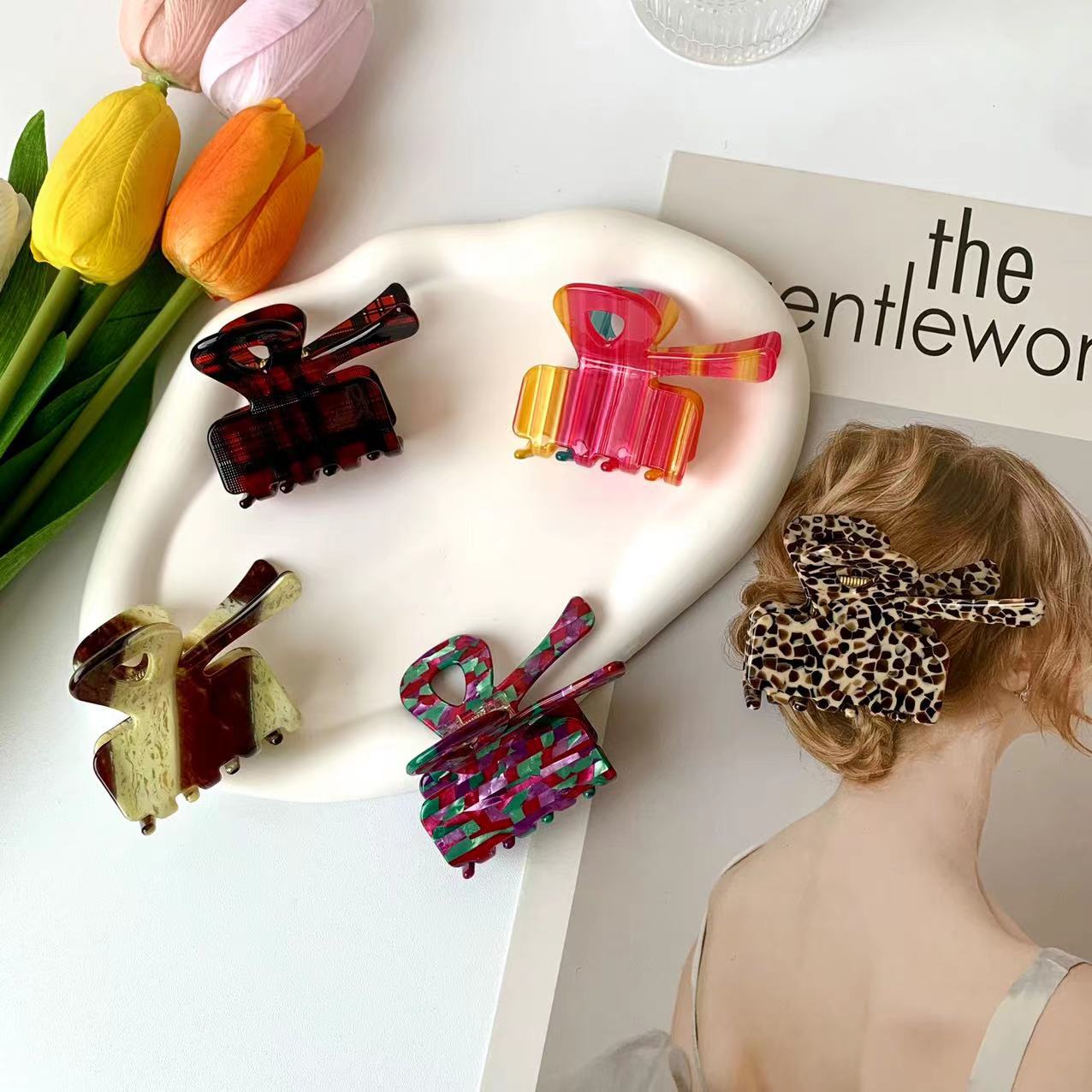 Colorful Bow Knot Cute Sweet Hair Claws