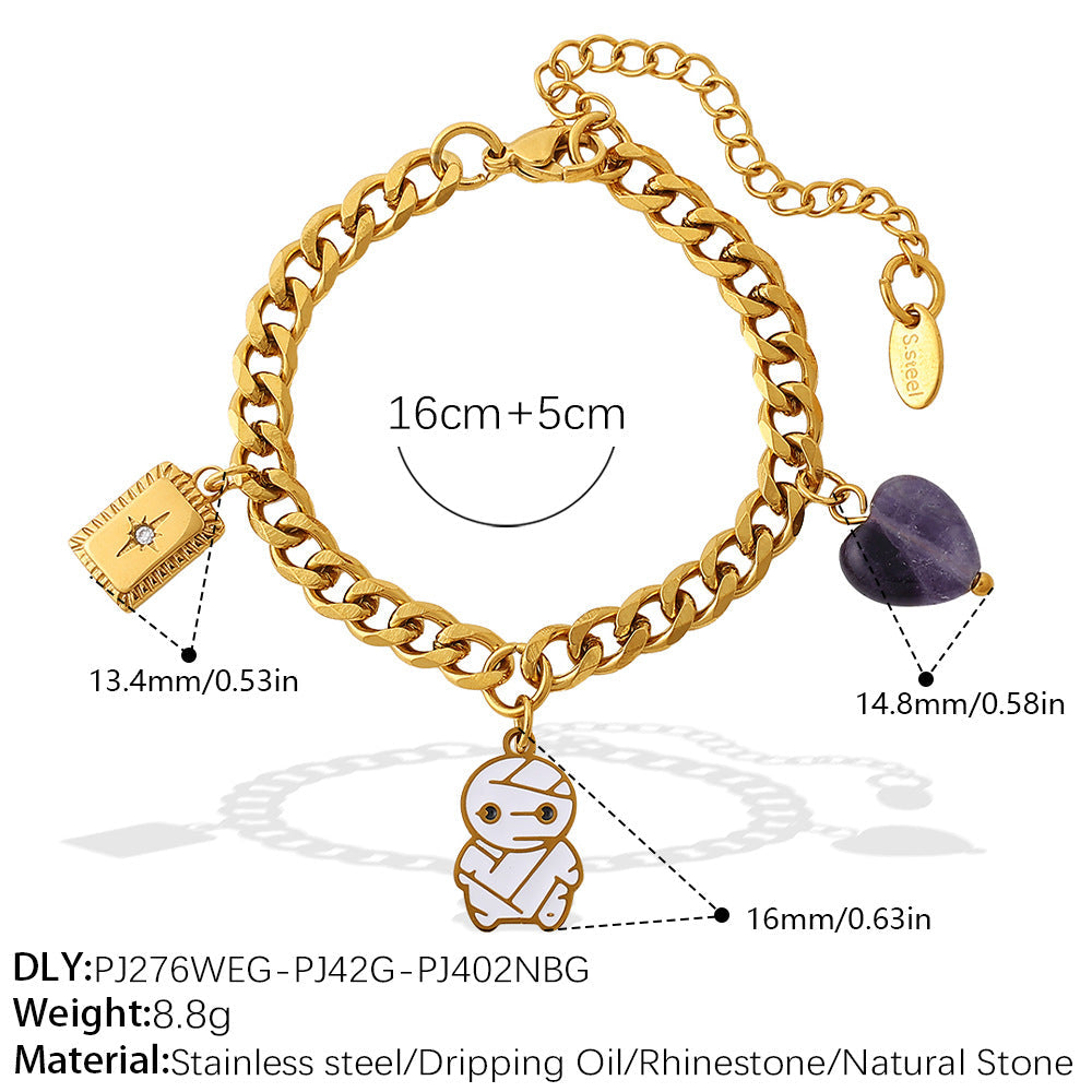 Halloween Ghost Chain Stainless Steel Bracelet