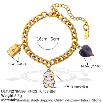 Halloween Ghost Chain Stainless Steel Bracelet