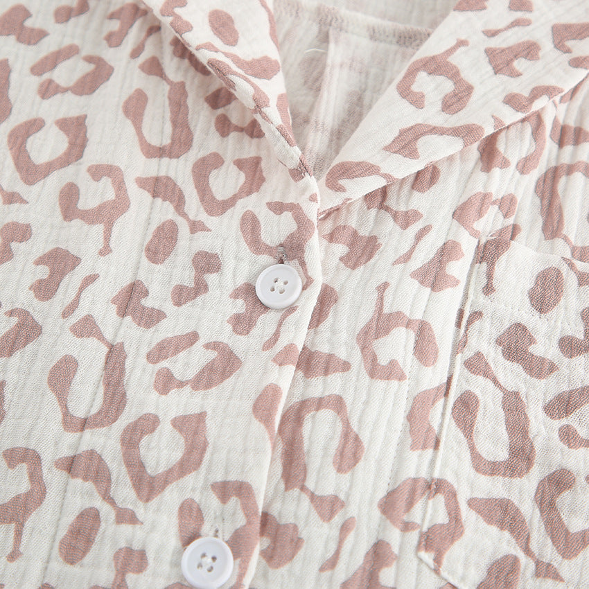 Leopard Print Loose Sleepwear Sets