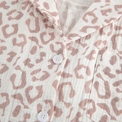 Leopard Print Loose Sleepwear Sets