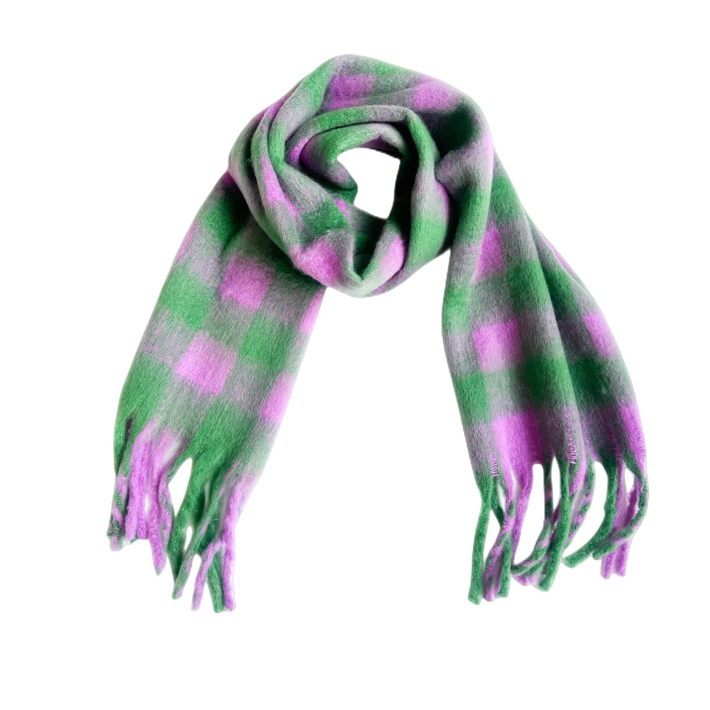 Coloful Plaid Tassel Scarves
