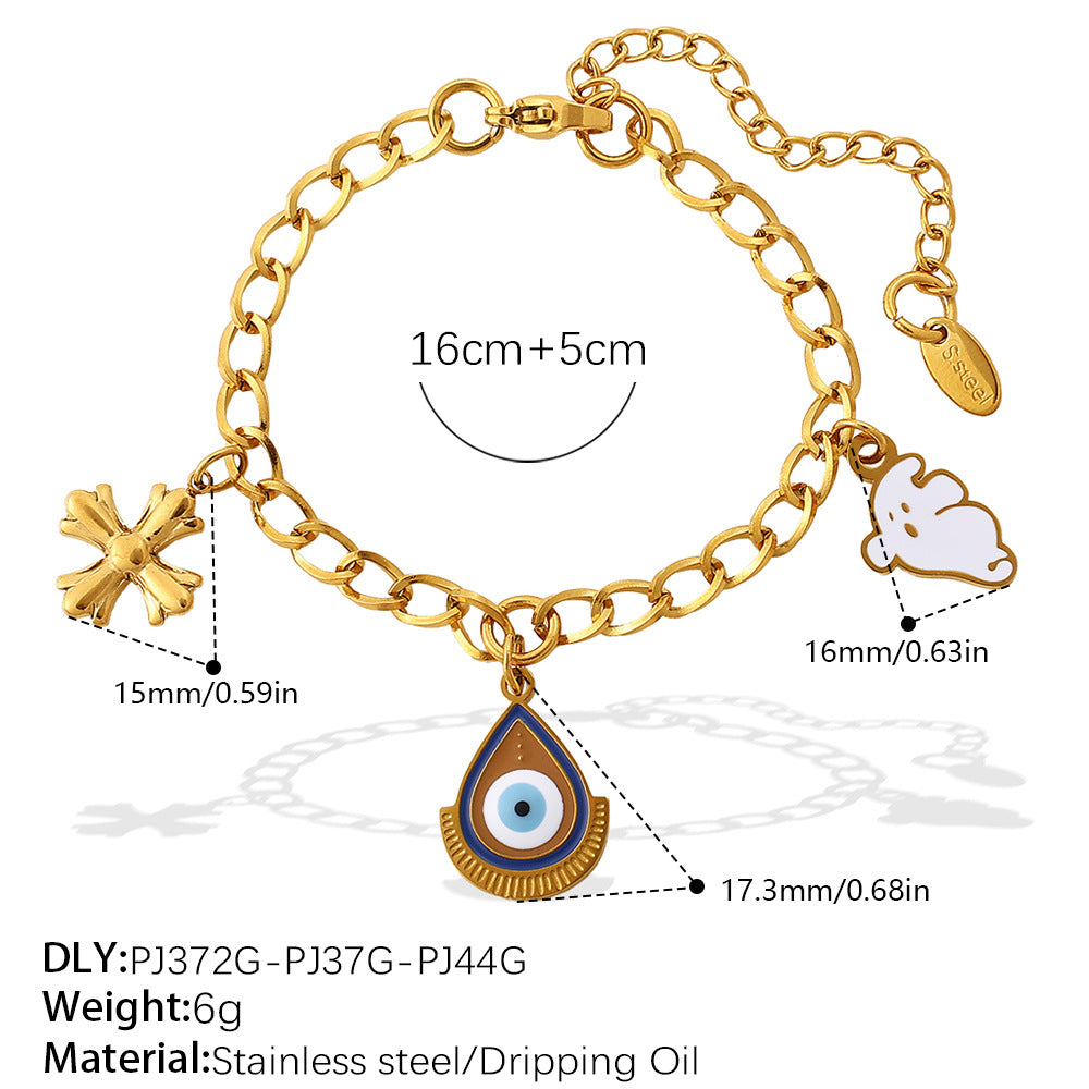 Halloween Ghost Chain Stainless Steel Bracelet