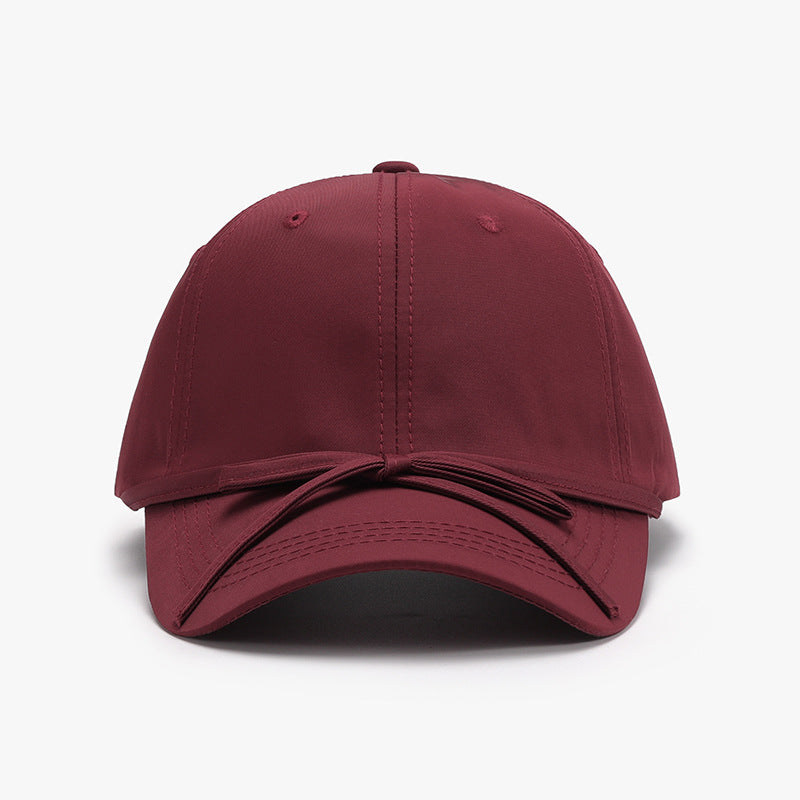 Solid Color Bow Knot Baseball Cap