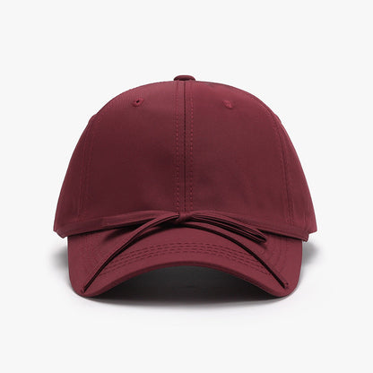 Solid Color Bow Knot Baseball Cap