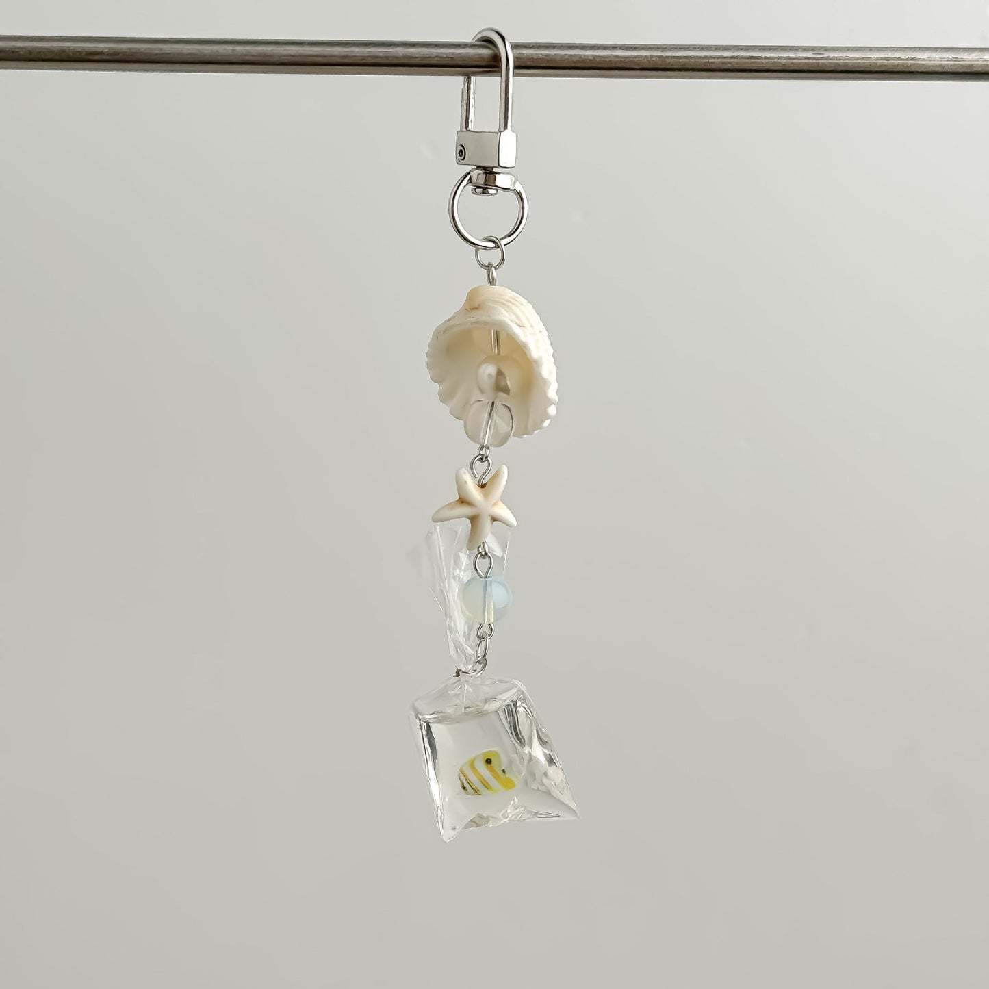 Cute Seashell Fish Keychain Bag Charm