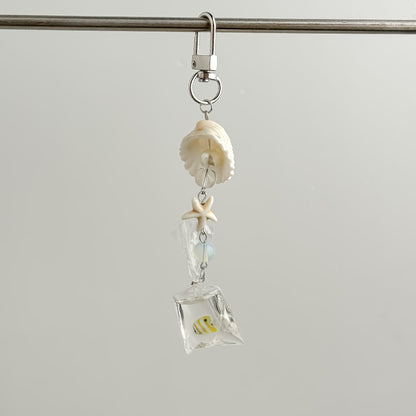 Cute Seashell Fish Keychain Bag Charm