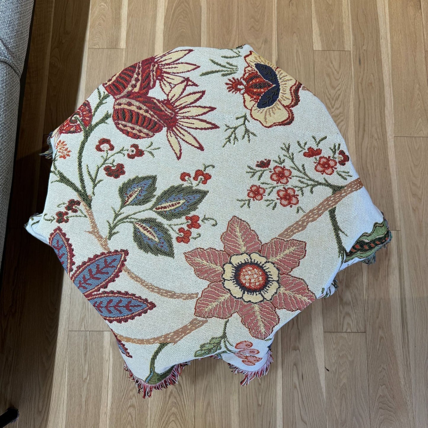 Soft Floral Throw Blanket Outdoor Beach Towel