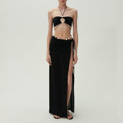 Sexy String Halter Bikini Swimwear with Cover