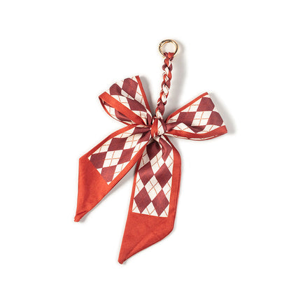 Elegant Satin Scarf Bow Bag Charms