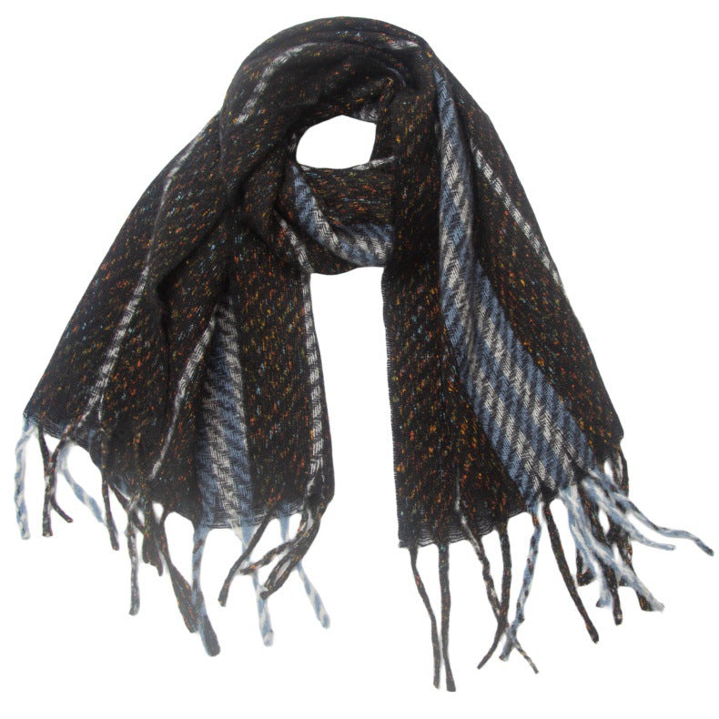 Striped Contrast Color Scarves