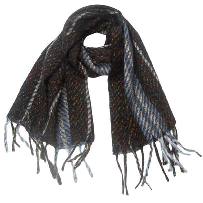 Striped Contrast Color Scarves