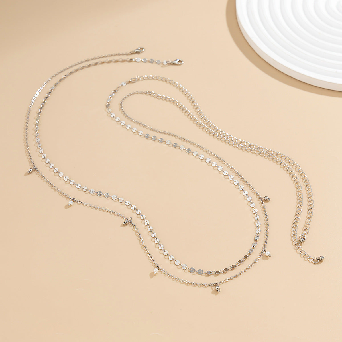 Sexy Pearl Double Layers Waist Chain