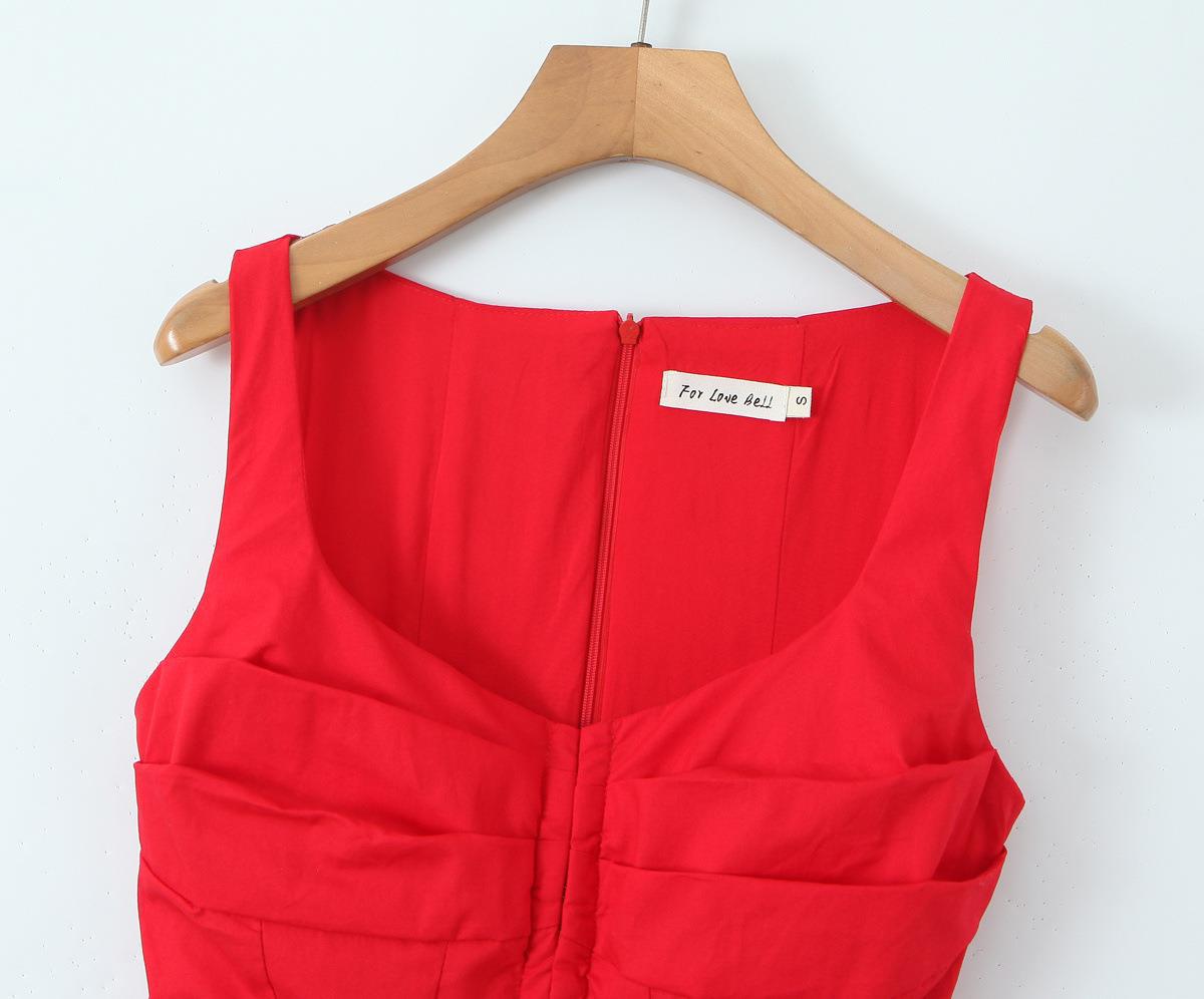 Solid Color Sexy Straps A-Line Dress