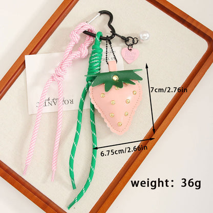 Cute Strawberry Rope Keychain Bag Charms