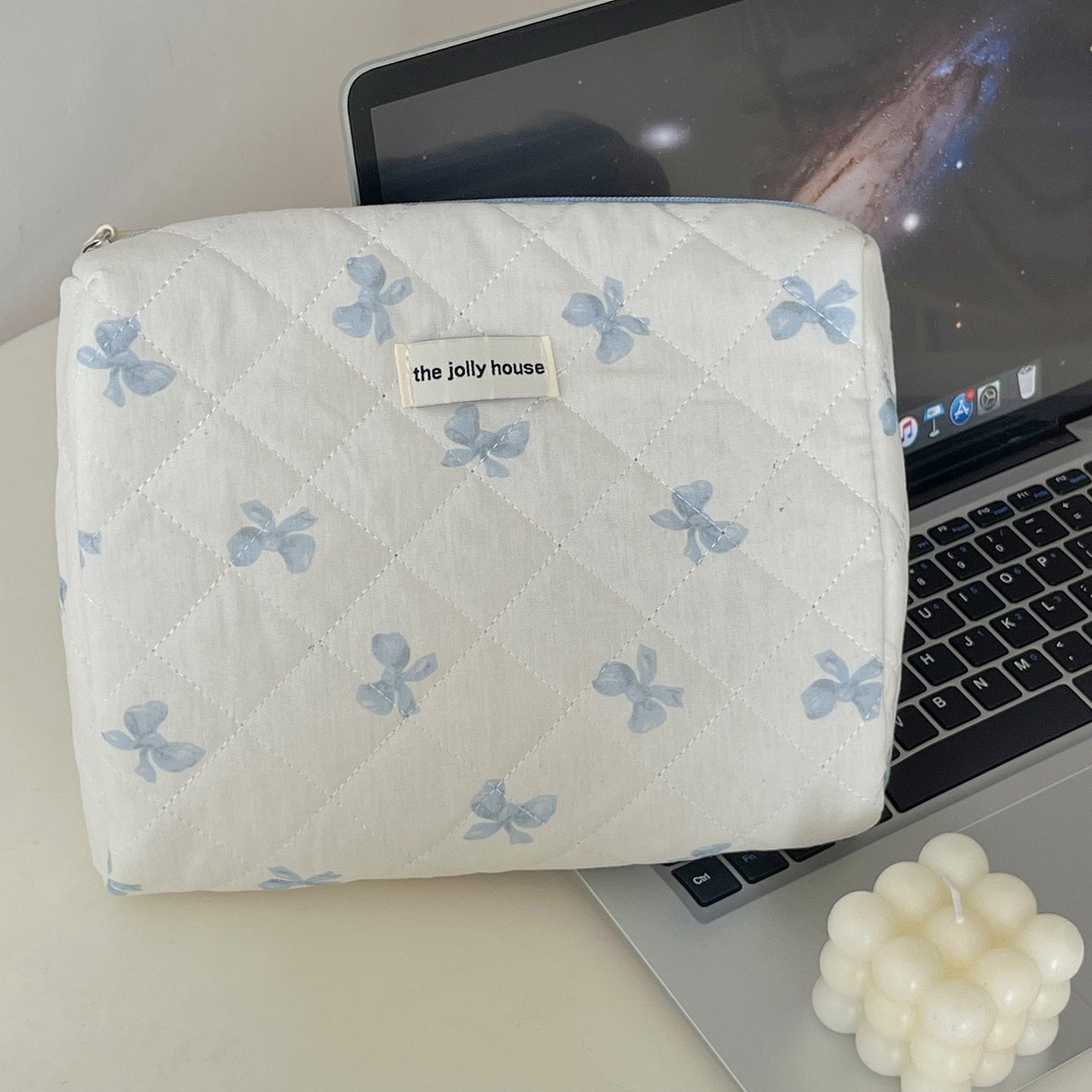 Bow Print Cute Portable Make Up Bag