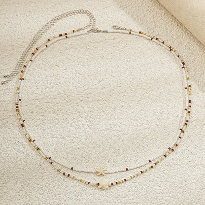 Double Layered Starfish Beaded Waist Chain