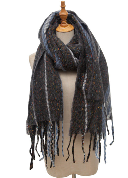 Striped Contrast Color Scarves