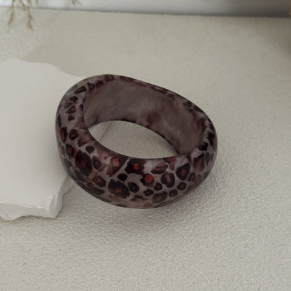 Leopard Geometric Acrylic Resin Bracelets