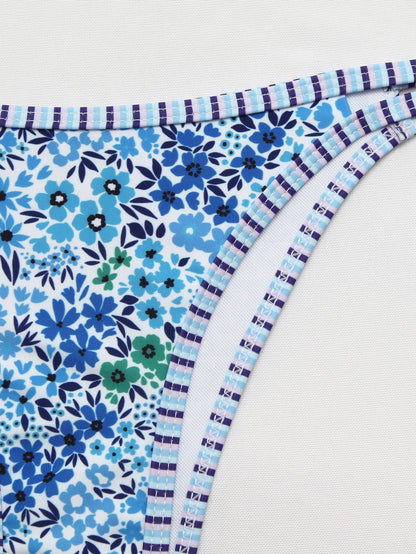 Trendy Floral Printed Bikini Swimwear