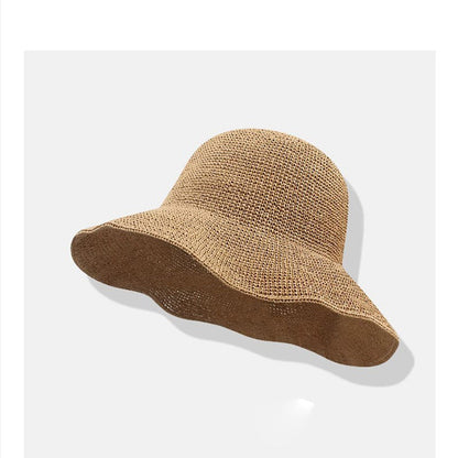 Casual Wide Brim Handwoven Straw Bucket Hat