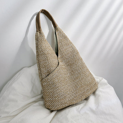 Large Capacity Straw Shoulder Bags