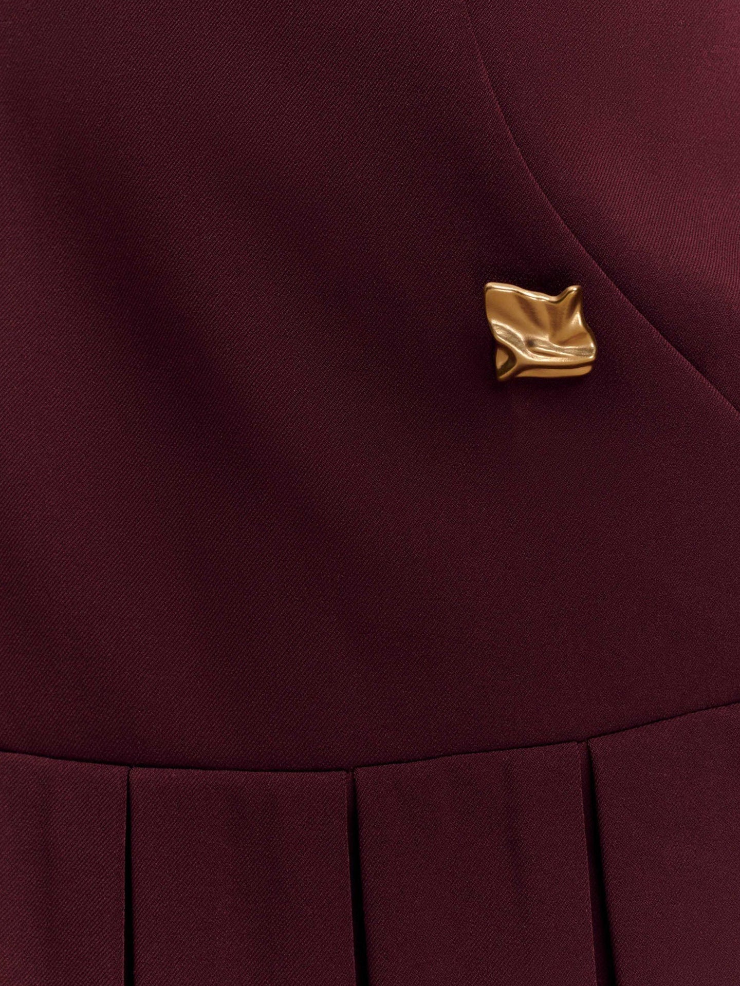 Simple Pleated Solid Color Mini Dress