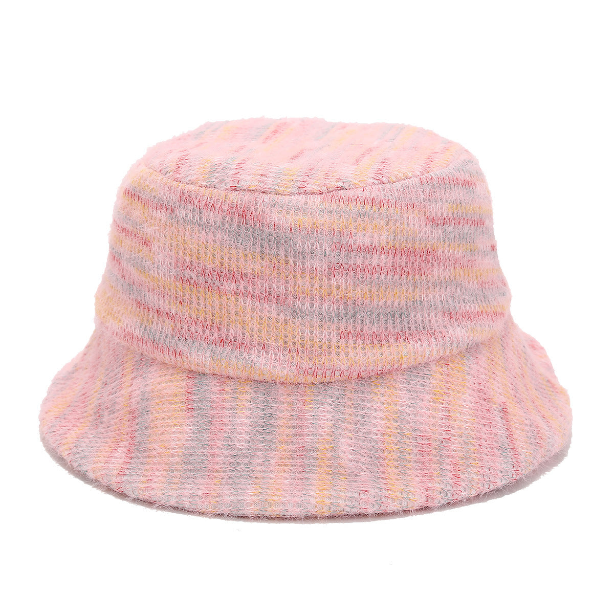 Trendy Colorful Knit Winter Bucket Hat