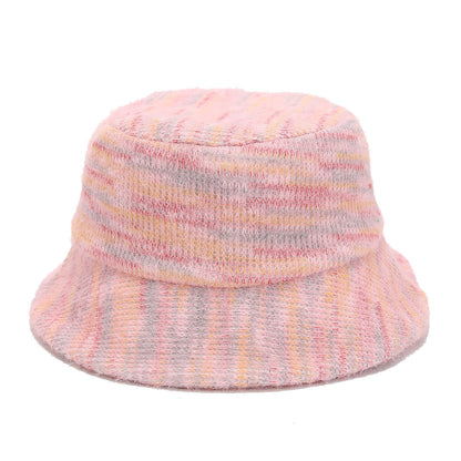Trendy Colorful Knit Winter Bucket Hat
