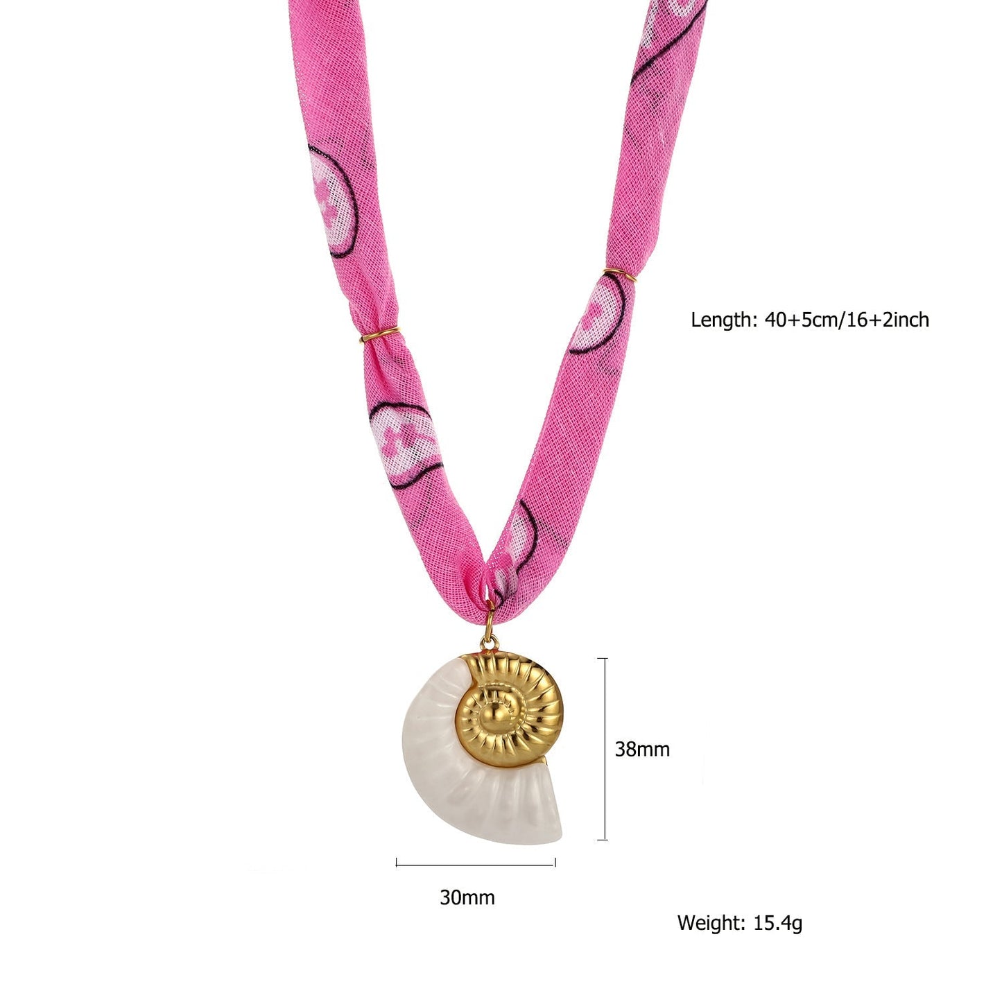 Trendy Ocean Style Pendant Scarf Necklace