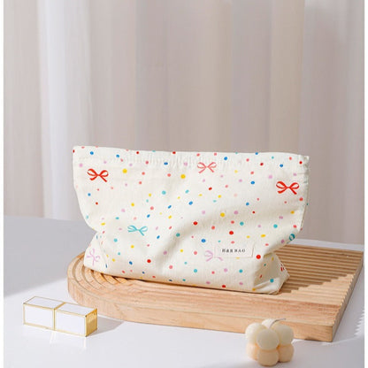 Minimalist Bow Print Portable Storage Pouch