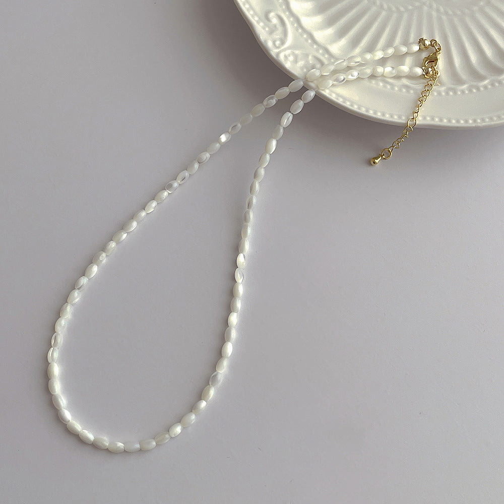 Trendy Solid Color Bead Choker Necklace