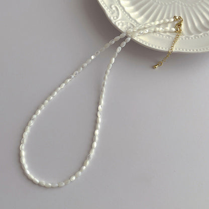 Trendy Solid Color Bead Choker Necklace