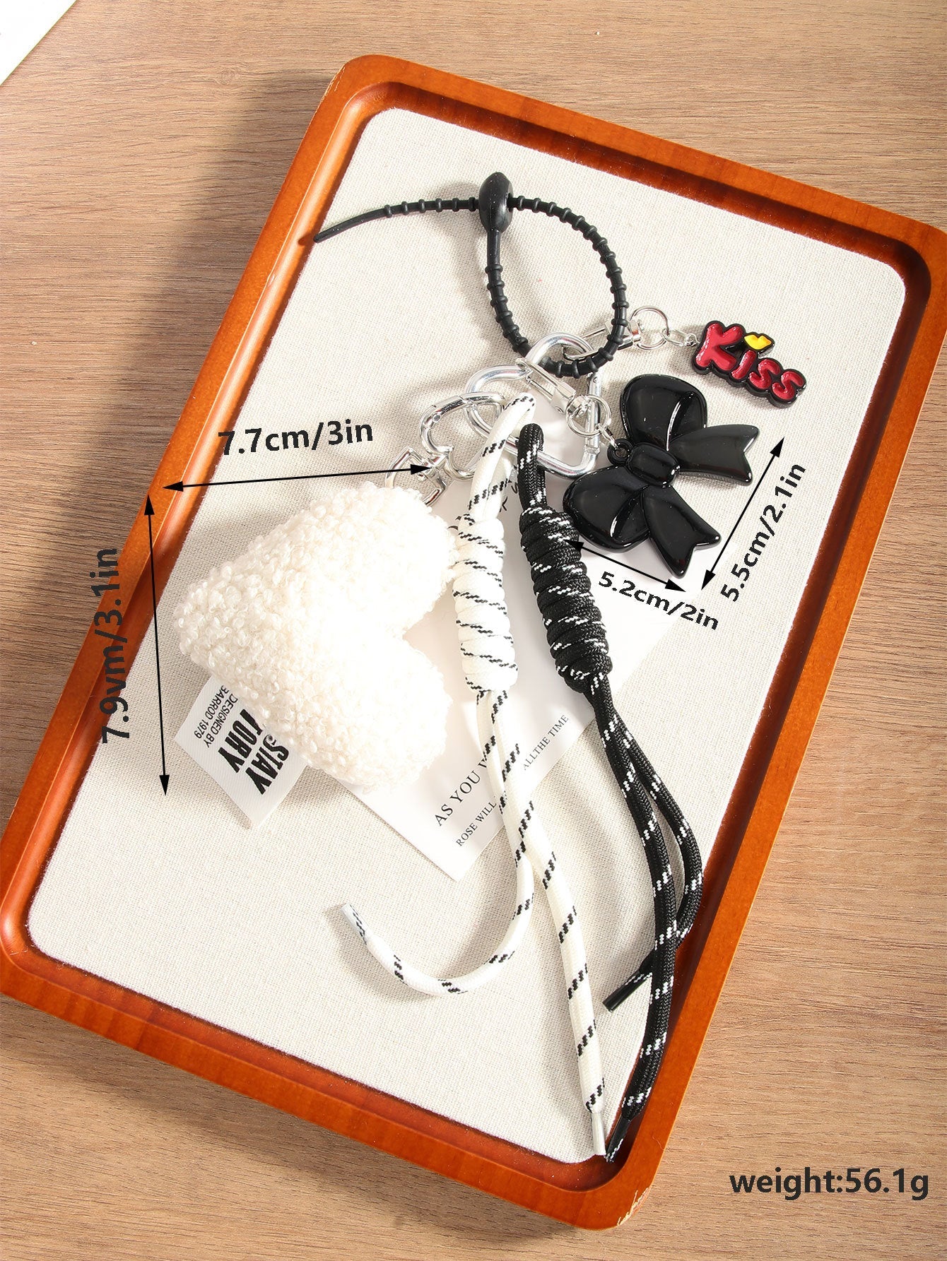 Simple Love Bow Keychain Bag Charms