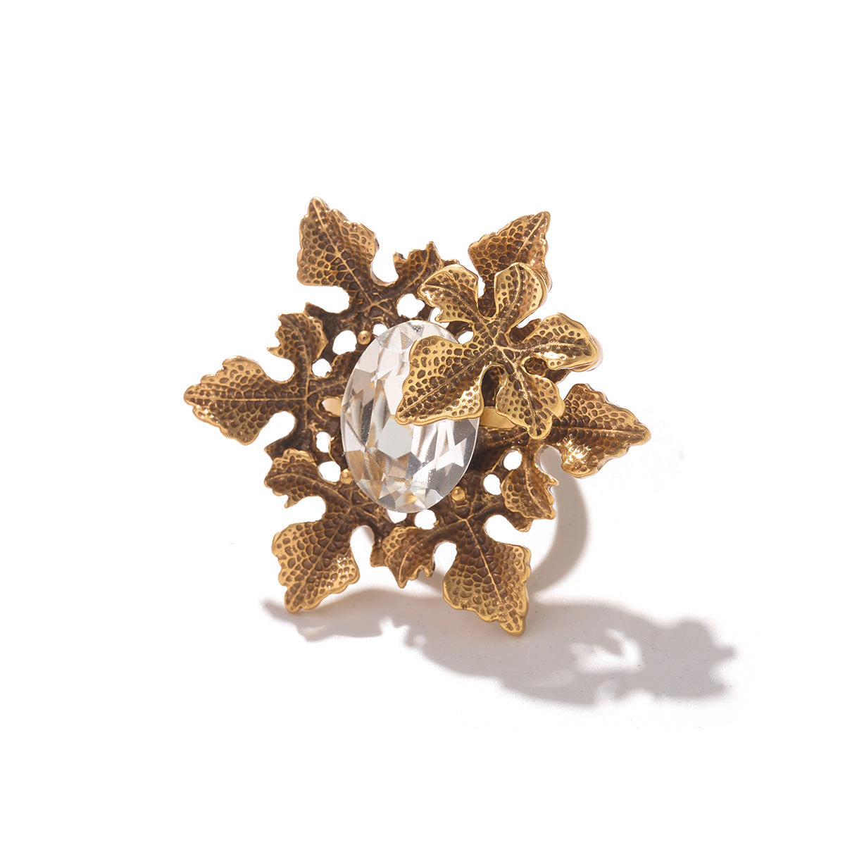 Vintage Irregular Geometric Chunky Band Ring