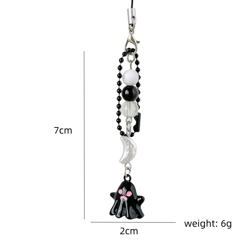 Halloween Cute Black Ghost Keychain