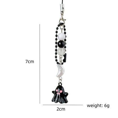 Halloween Cute Black Ghost Keychain