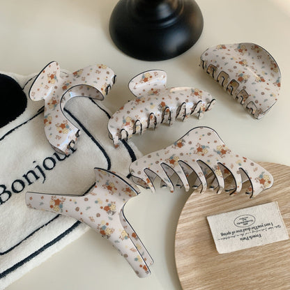 Cute Flower Geometric Acrylic Hair Claw