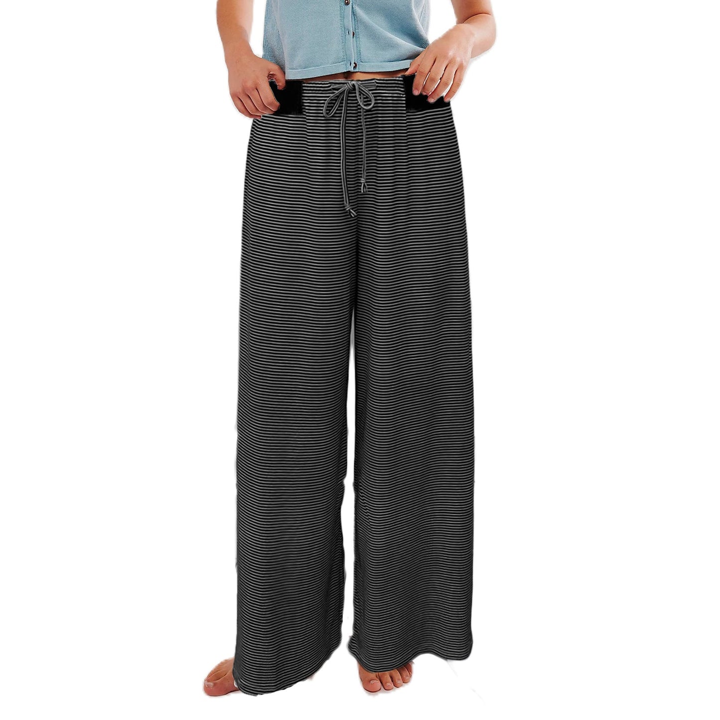 Loose Casual Drawstring Straight Pants