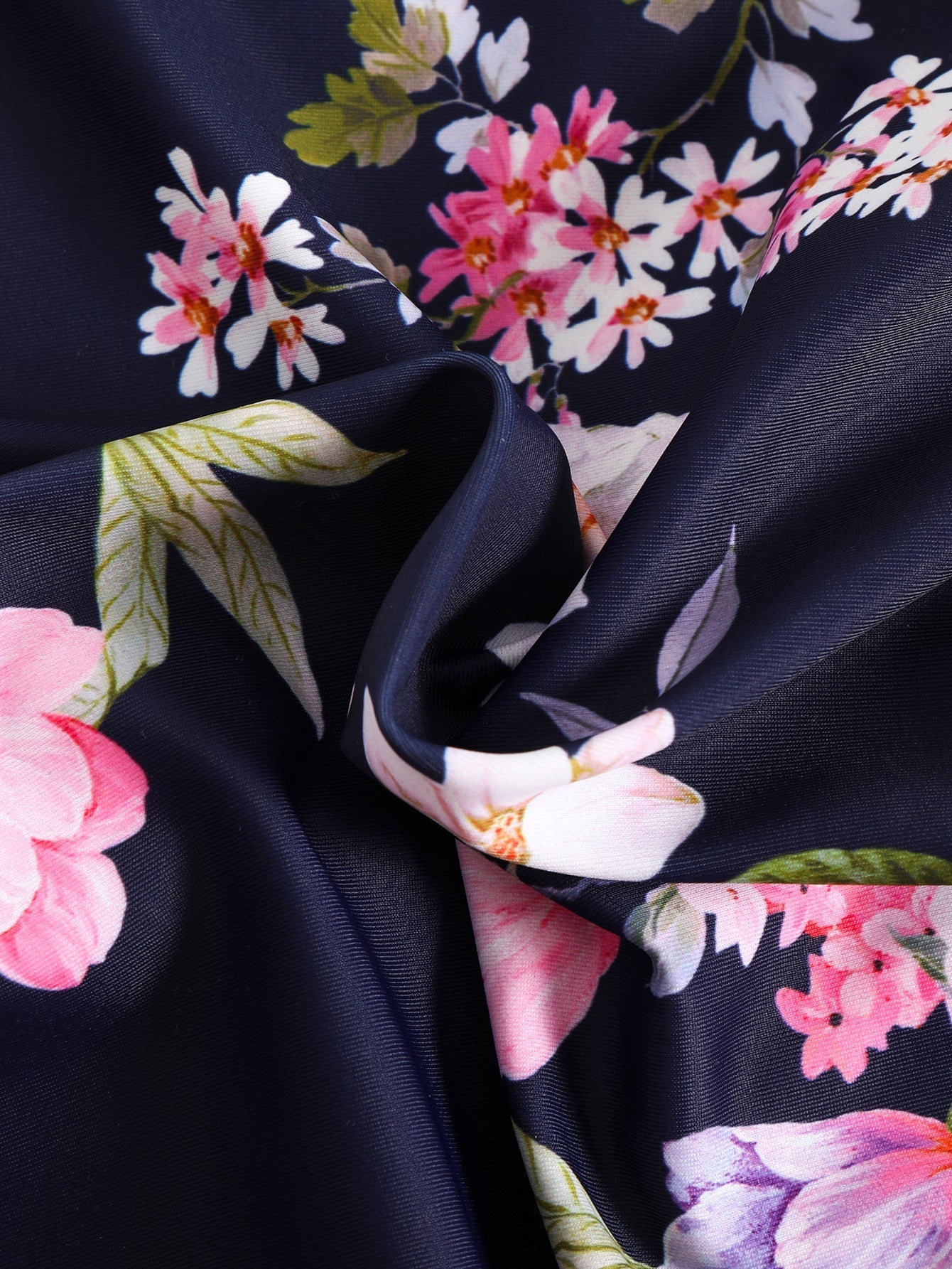 Sexy Floral Ptrint One-Piece Sporty Swimsuit