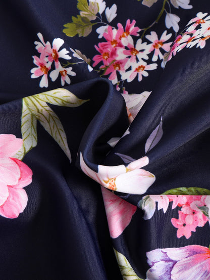 Sexy Floral Ptrint One-Piece Sporty Swimsuit