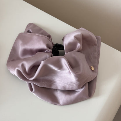 Solid Color Fabric Ponytail Hair Claw