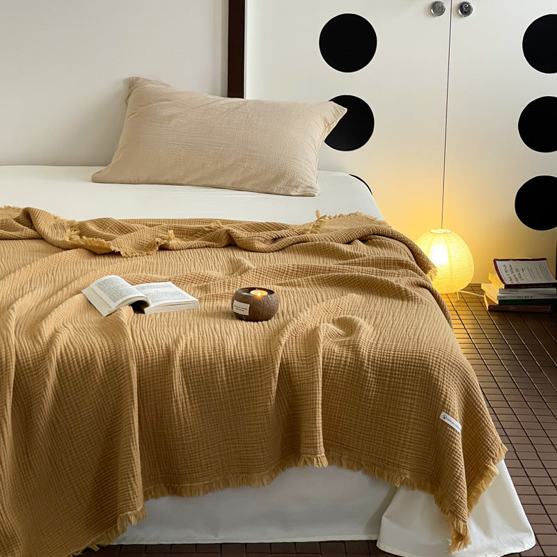 Cozy Waffle Weave Throw Blanket Bed Blanket
